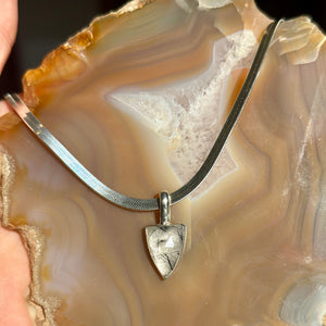 Herkimer Diamond Goddess Herringbone Necklace