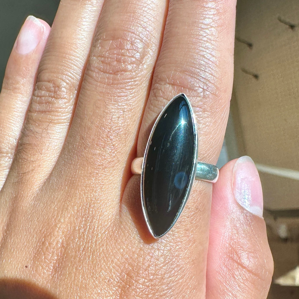 Long Black Onyx Ring