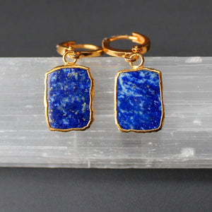 Lapis Lazuli Organic Earrings